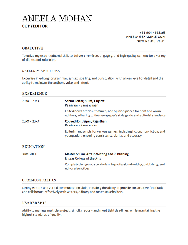 Resume (chronological)